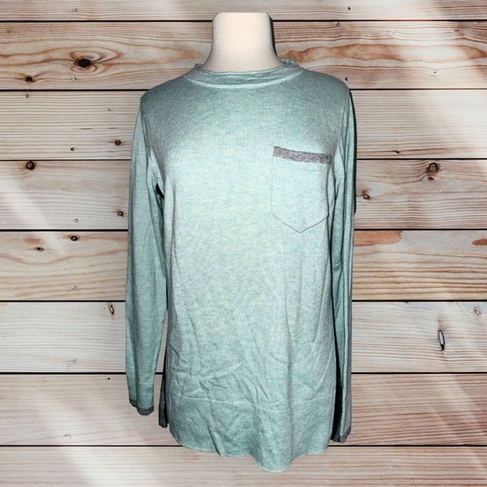 C2 Smartwool womens sweater shirt top mint green merino wool medium soft